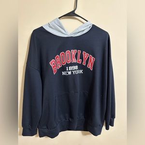 Brooklyn, New York, Cute Navy Blue Hoodie